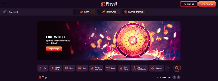 fireball-casino-hlavni-stranka